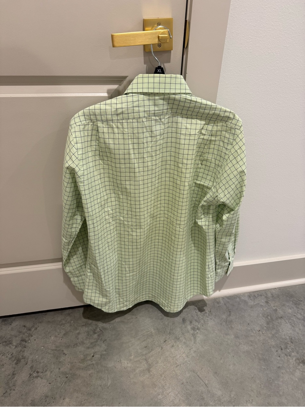 Ralph Lauren Light Green Windowpane Button-Down Shirt